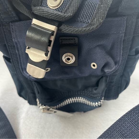 SACAI x Yoshida PORTER NAVY BLUE Mini Tote Bag w/ Crossbody Strap Japan - Picture 5 of 15